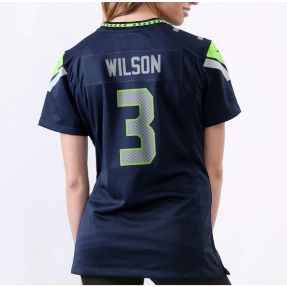 Nike Seattle Seahawks On Field Russel Wilson 3 NFL Football Jersey Women Medium - Picture 3 of 9